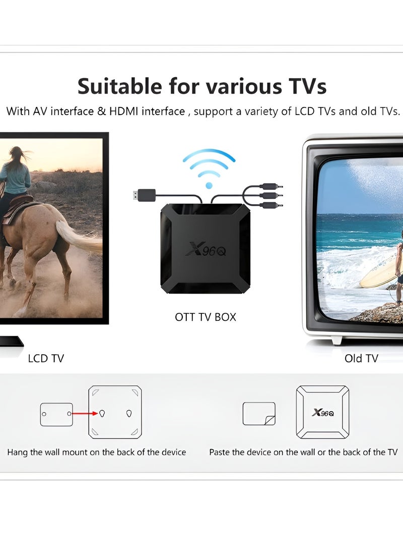 X96 - Android TV Box with Remote Control Ultra HD Streaming Media Player 2GB RAM 16GB ROM H313 Quad Core ARM Cortex A53 Support HDMI 4K Video Decoding 64bit with 2.4G WiFi HD TV Box - Image 1
