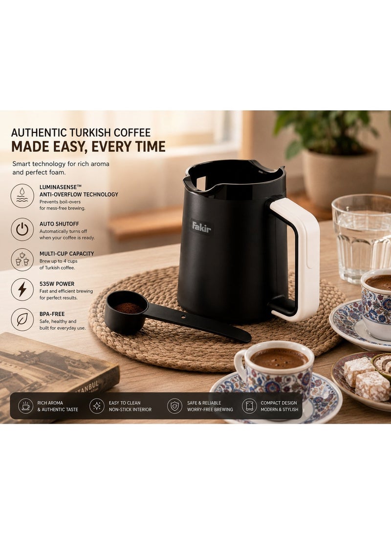 Fakir Turkish Coffee Maker 535W - Automatic Arabic Mocha Coffee & Milk Warmer with Pot, Multi-Cup Capacity, Auto Shutoff, Overheat Protection & Easy Cleaning for Home, Office & Gatherings - Image 3