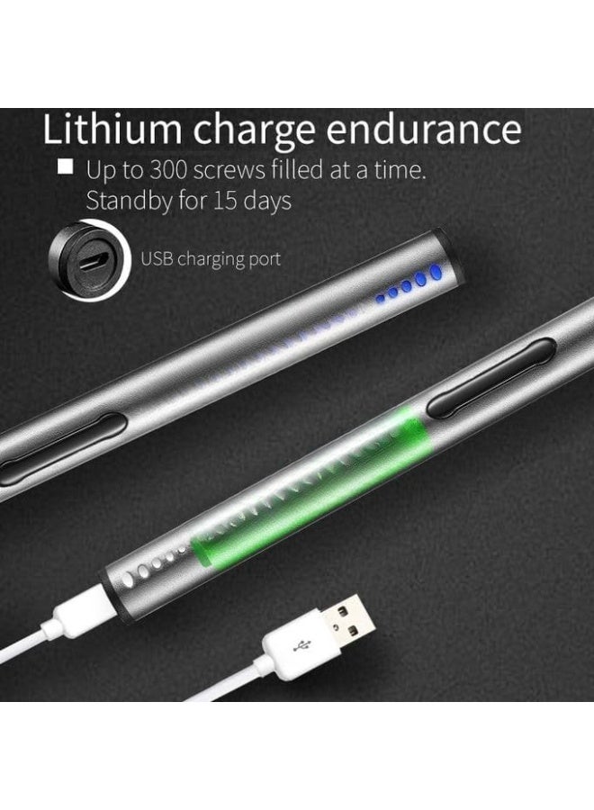Mini Electric Screwdriver Set, 20-in-1 Cordless Rechargeable Precision Screwdriver with 20 Magnetic Bits, LED Light for Electronics and Device Repair - Image 3