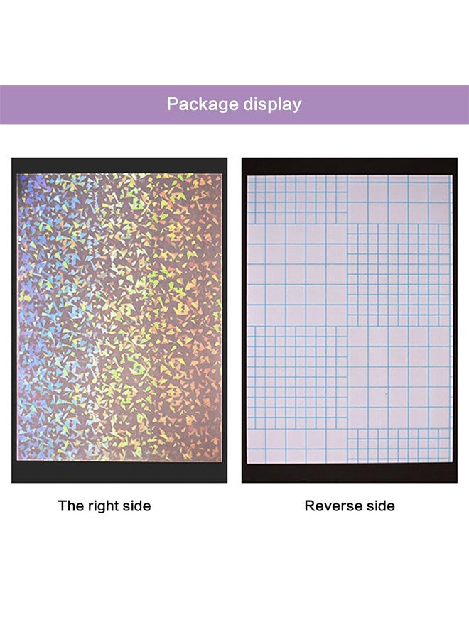 Peachjoy Holographic A4 Vinyl Laminate Film, Transparent Self-Adhesive Sticker Paper, Clear Overlay Lamination, Waterproof, Dries Quickly, 20 Sheets - Image 3