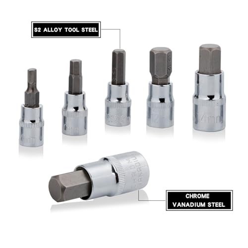 Qnkaa Hex Bit Socket Set Premium S2 Alloy Steel | 13-Piece Metric 2mm - 14mm Allen Socket Kit - Image 2