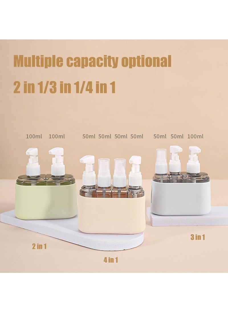 CMGTYYD CMGTYYD Travel Bottles, Zeanaturals Travel Containers, Mini Shampoo Dispenser Portable Travel Bottle Set, Refillable Toiletry Bottles, Travel Size Toiletries Bottles With Labels (Blue,2in1)  - Image 2