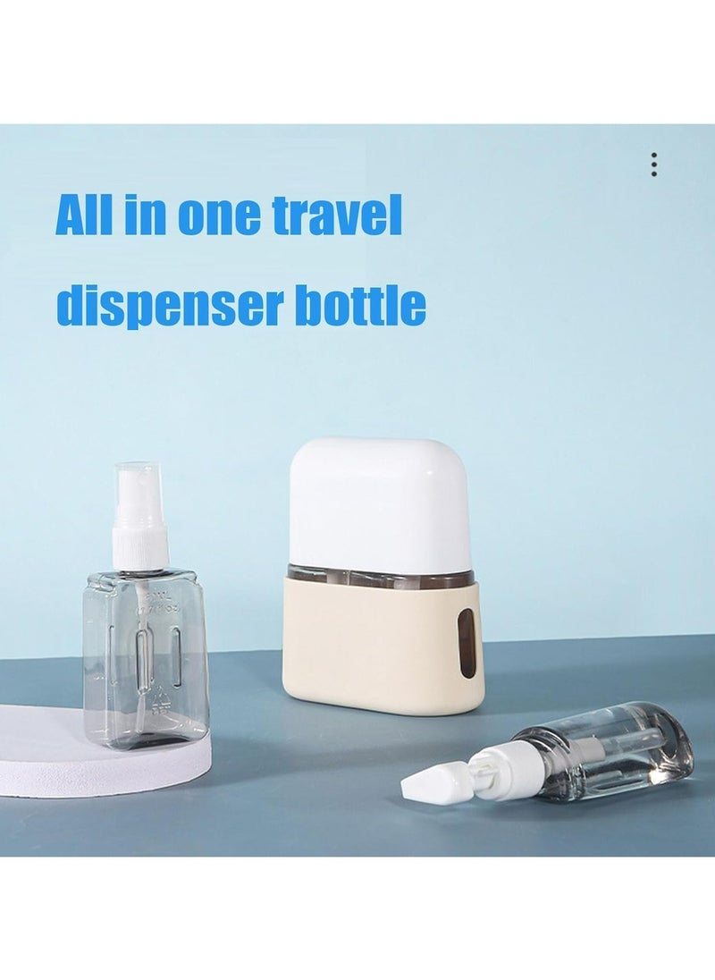CMGTYYD CMGTYYD Travel Bottles, Zeanaturals Travel Containers, Mini Shampoo Dispenser Portable Travel Bottle Set, Refillable Toiletry Bottles, Travel Size Toiletries Bottles With Labels (Blue,2in1)  - Image 4