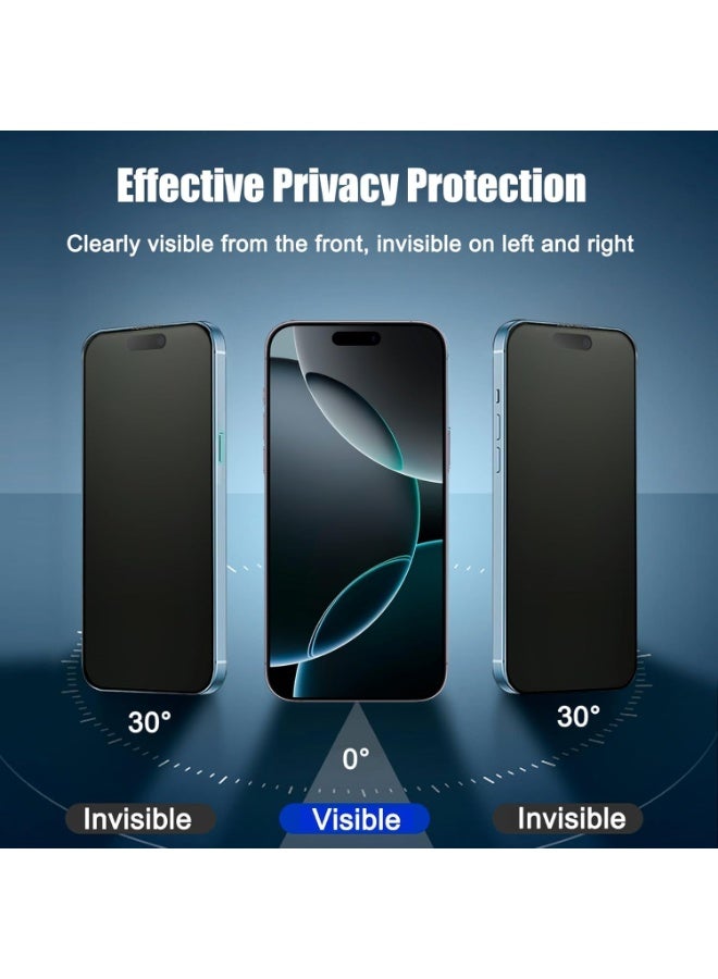 Muzz Max Matte Privacy Ceramic Screen Protector Film for iPhone 16 Plus, 2pcs, Matte, Anti-Spy, Full Adhesive, Flexible,[Not Glass], Anti-Spy Full Adhesive Flexible Film (iPhone 16 Plus) - Image 4