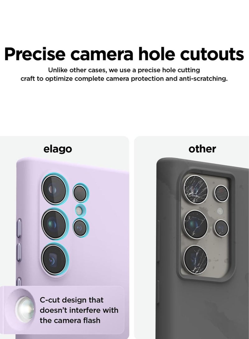 Elago Silicone for Samsung Galaxy S24 Ultra Case Cover - Lavender - Image 3