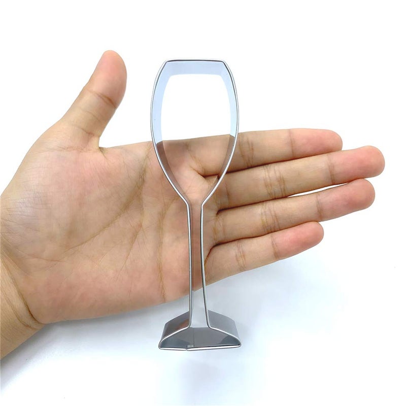 LILIAO Champagne Glass Cookie Cutter Wedding Fondant Biscuit Cutter - 1.5 x 4.5 inches - Stainless Steel - Image 2