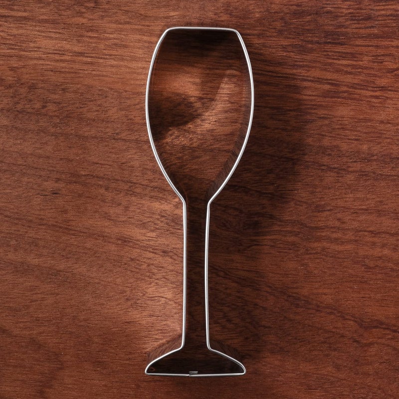 LILIAO Champagne Glass Cookie Cutter Wedding Fondant Biscuit Cutter - 1.5 x 4.5 inches - Stainless Steel - Image 3