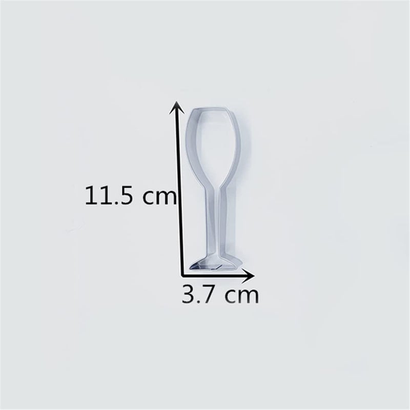 LILIAO Champagne Glass Cookie Cutter Wedding Fondant Biscuit Cutter - 1.5 x 4.5 inches - Stainless Steel - Image 5