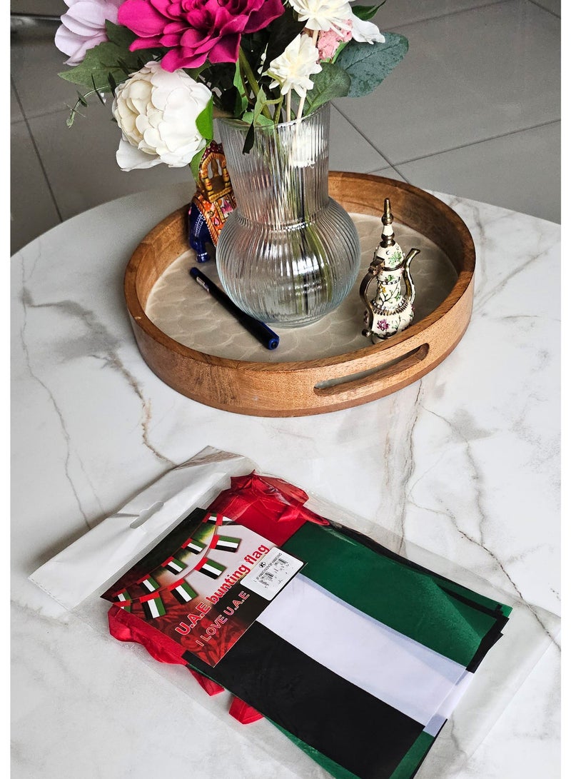Souvenir Souq 2 set Decorative UAE Bunting flag set with 10 pieces 20x15cm on a 4-meter rope, featuring vibrant colors—perfect for parties, events, National Day celebrations, and indoor or outdoor décor. - Image 4