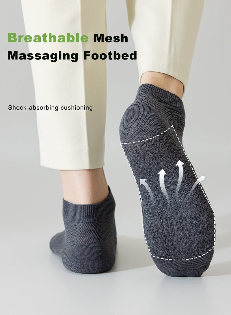 Men's Breathable Mesh Cotton Ankle Socks - 5 Pairs, Lightweight and Comfortable for Spring, Summer, and Fall - Image 4