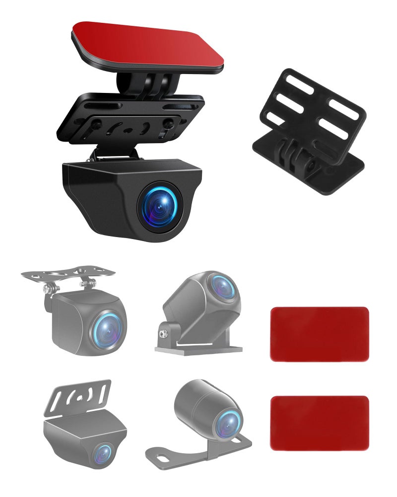 jelkuz Rear Camera Holder Dash Cam Car Rear Camera Rear Window Bracket Backup Camera Mount ã€Strong Adhesiveã€‘ 180Â° Adjustment Rearview Camera Bracket Rear Windshield for SUV, Truck, RV, Auto - Image 1