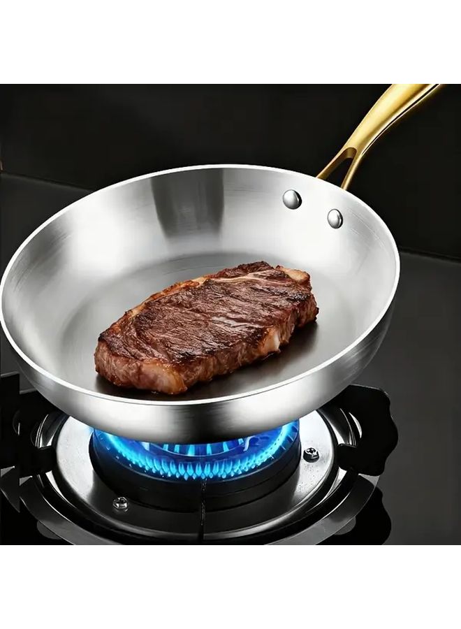 1pc 316 Stainless Steel Aluminum Core Frying Pan 9 45 Inch Nonstick Three Layer Oven Induction Cooktop Compatible Dishwasher Safe Durable Cookware for Gas Stove Home Kitchen Essentials - Image 4