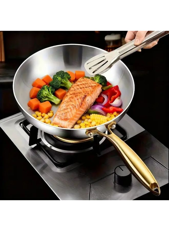 1pc 316 Stainless Steel Aluminum Core Frying Pan 9 45 Inch Nonstick Three Layer Oven Induction Cooktop Compatible Dishwasher Safe Durable Cookware for Gas Stove Home Kitchen Essentials - Image 3