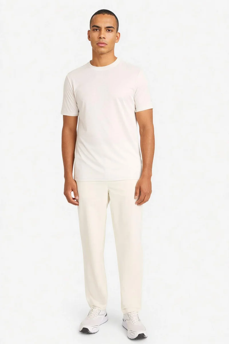 DeFacto Slim Fit Crew Neck Printed Sports T-Shirt