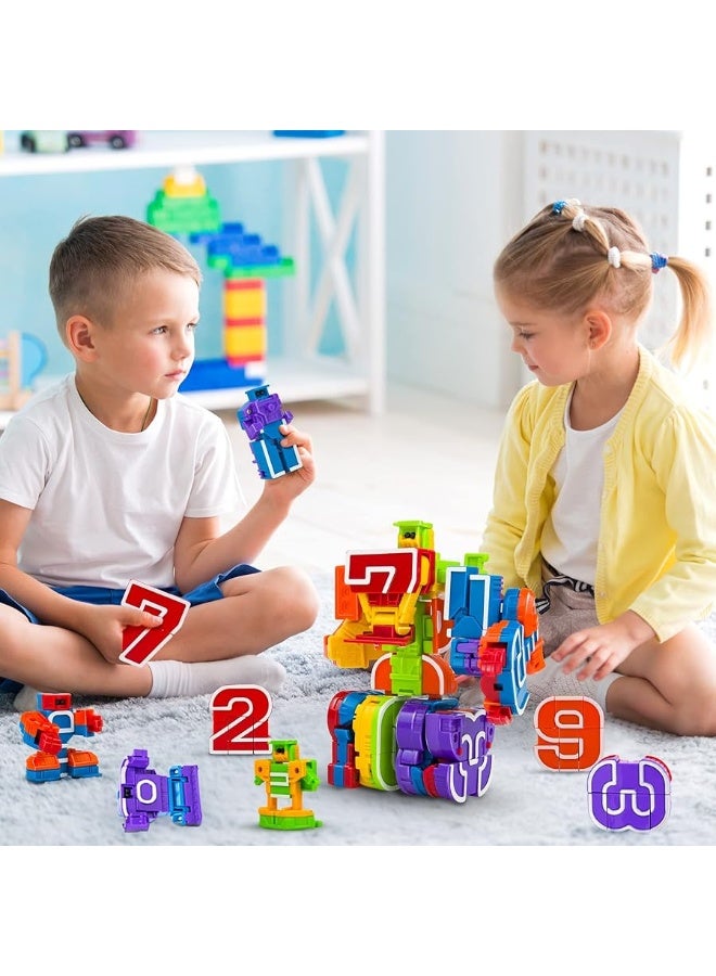 Lydaz Number Bots Math Toys for Kids, Preschool Learning Activities Games Toys, Number Robots Block Autism STEM Education Toys, Classroom Carnival Prizes, Birthday Gifts for Boys 3 4 5+ Years Old - Image 3