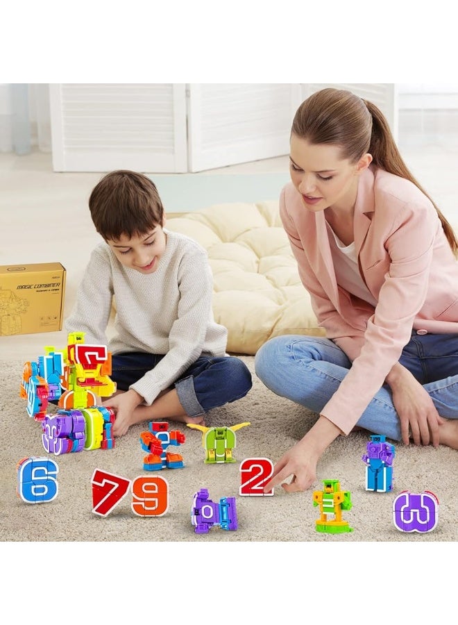 Lydaz Number Bots Math Toys for Kids, Preschool Learning Activities Games Toys, Number Robots Block Autism STEM Education Toys, Classroom Carnival Prizes, Birthday Gifts for Boys 3 4 5+ Years Old - Image 5