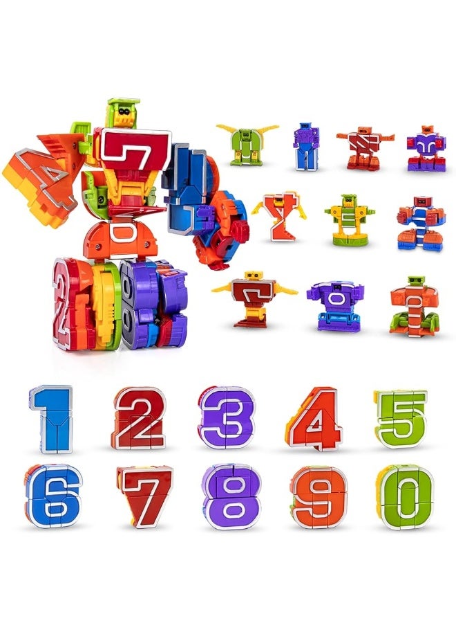 Lydaz Number Bots Math Toys for Kids, Preschool Learning Activities Games Toys, Number Robots Block Autism STEM Education Toys, Classroom Carnival Prizes, Birthday Gifts for Boys 3 4 5+ Years Old - Image 2