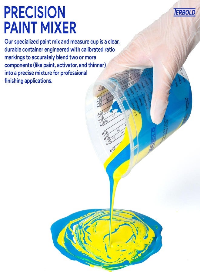 Terbold Paint Mixing Cups, 32oz Disposable Plastic Measuring Cups for Automotive Paint, Epoxy, Resin, Art (Pack of 12) - Image 4