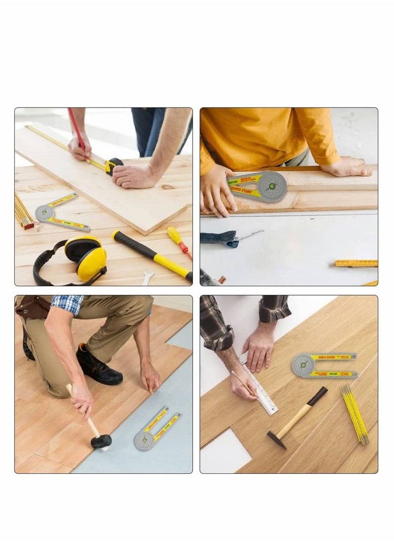 Y&D - Miter Saw Protractor 360° Portable Angle Finder Plastic Digital Detection Ruler Rustproof Scale Accuracy Measuring Tool for Carpenter Joiner Plumber Building Trades - Image 1