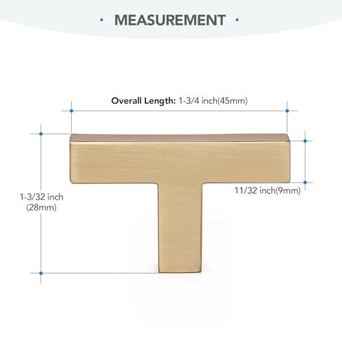 HOME EDIT 30 Pack Solid Single Hole Slim Square Bar Cabinet Pulls - Champagne Bronze Drawer knobs for Kitchen, Bathroom & Dresser Cabinets Hardware - Image 2