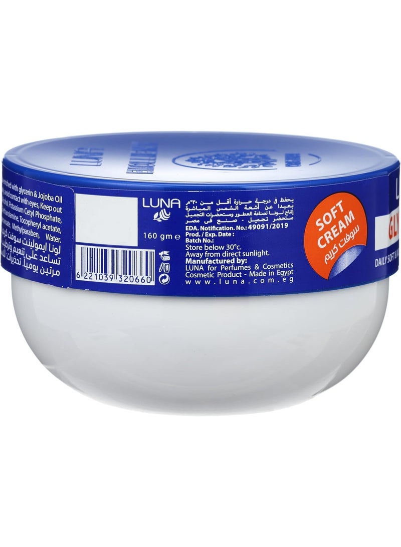 Luna Emollient Soft Cream Glycerin & Jojoba Oil 160 gm - Image 2