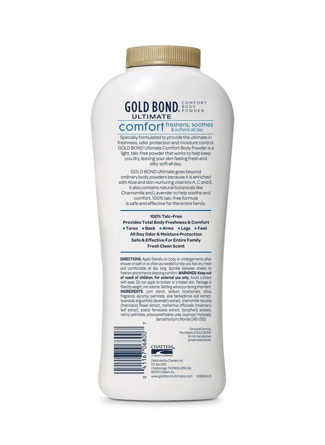 Illuminations - Gold Bond Ultimate Comfort With Aloe Body Powder 100% Talcfree 10 Oz By Chattem - Image 1