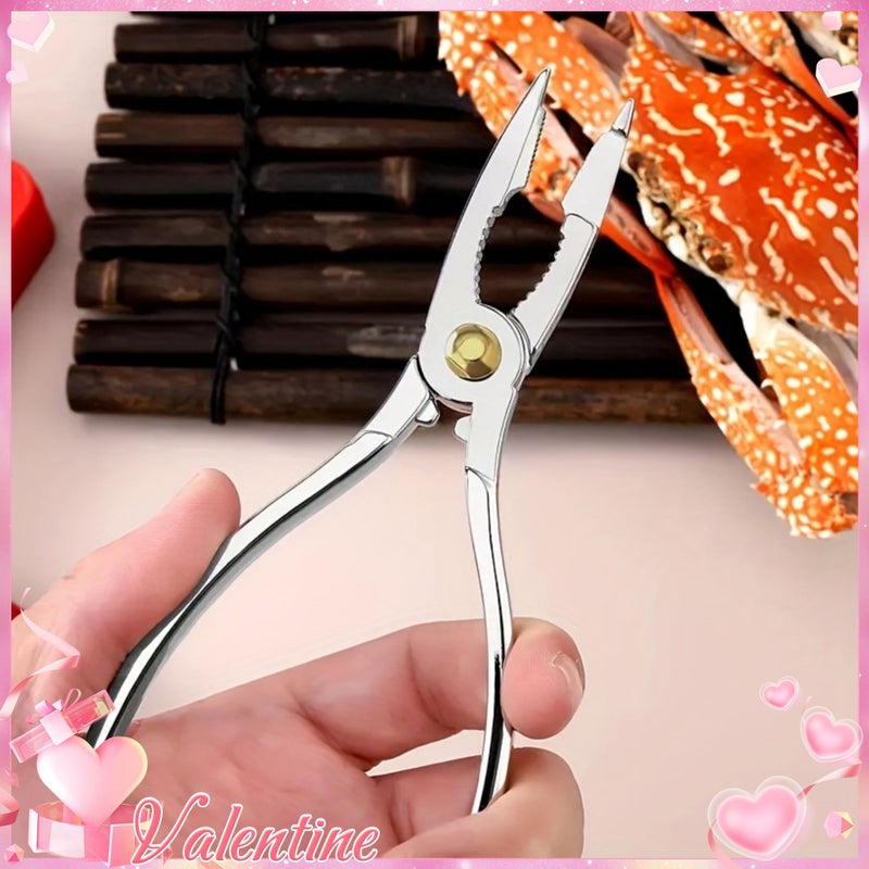 2pcs Heavy Duty Silvery Seafood Opener Set Lobster And Crab Leg Opener Durable Professional Seafood Shell Tool For Home Kitchens And Parties Perfect Gift For Seafood Lovers - Image 1