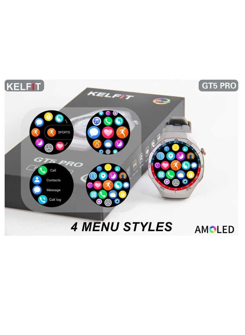 GT5 PRO HD Smart Watch Large Digital Touch Screen Three Straps