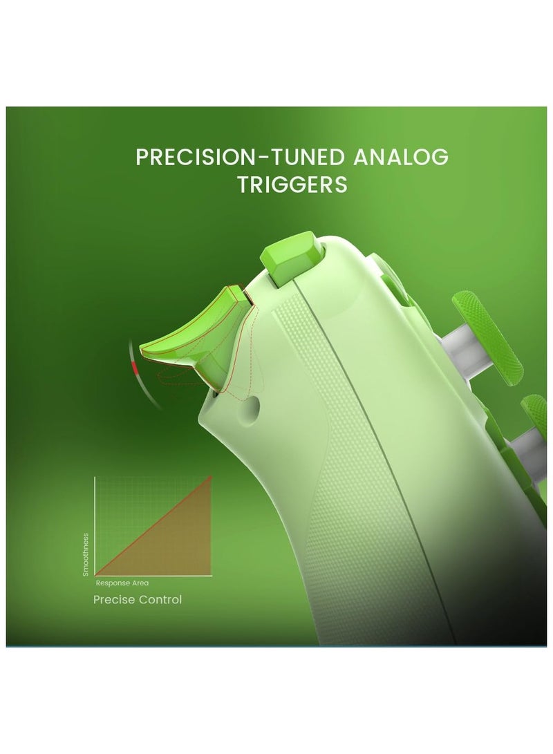 GameSir Nova Lite 2.4g Wireless Controller for Windows PC, iPhone, Android, Switch & Steam Deck, Bluetooth Controller Gamepad with Hall Effect Trigger,Turbo,Rumble Vibration (green) - Image 4