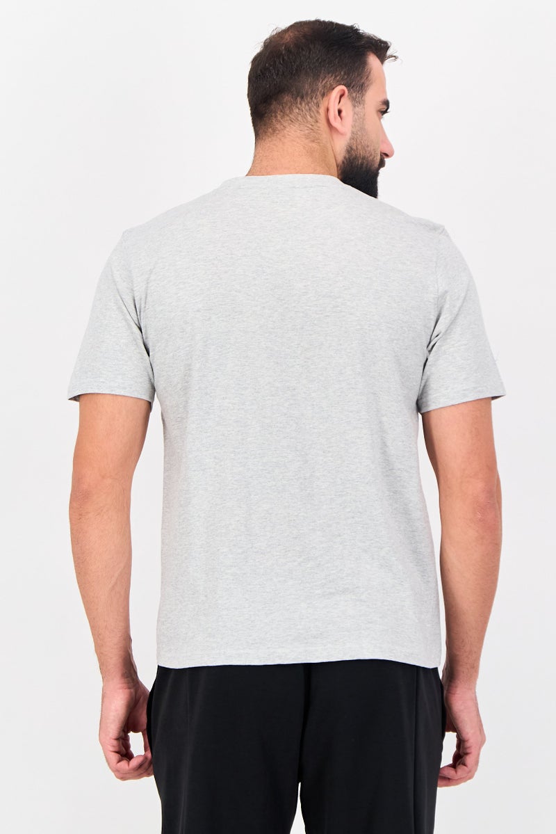 FILA Men Sportswear Fit Short Sleeve Outdoor T-Shirt, Grey - Image 3