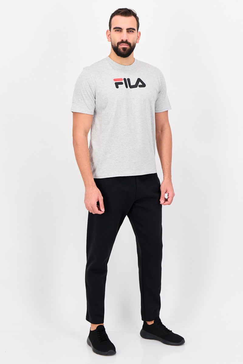 FILA Men Sportswear Fit Short Sleeve Outdoor T-Shirt, Grey - Image 4