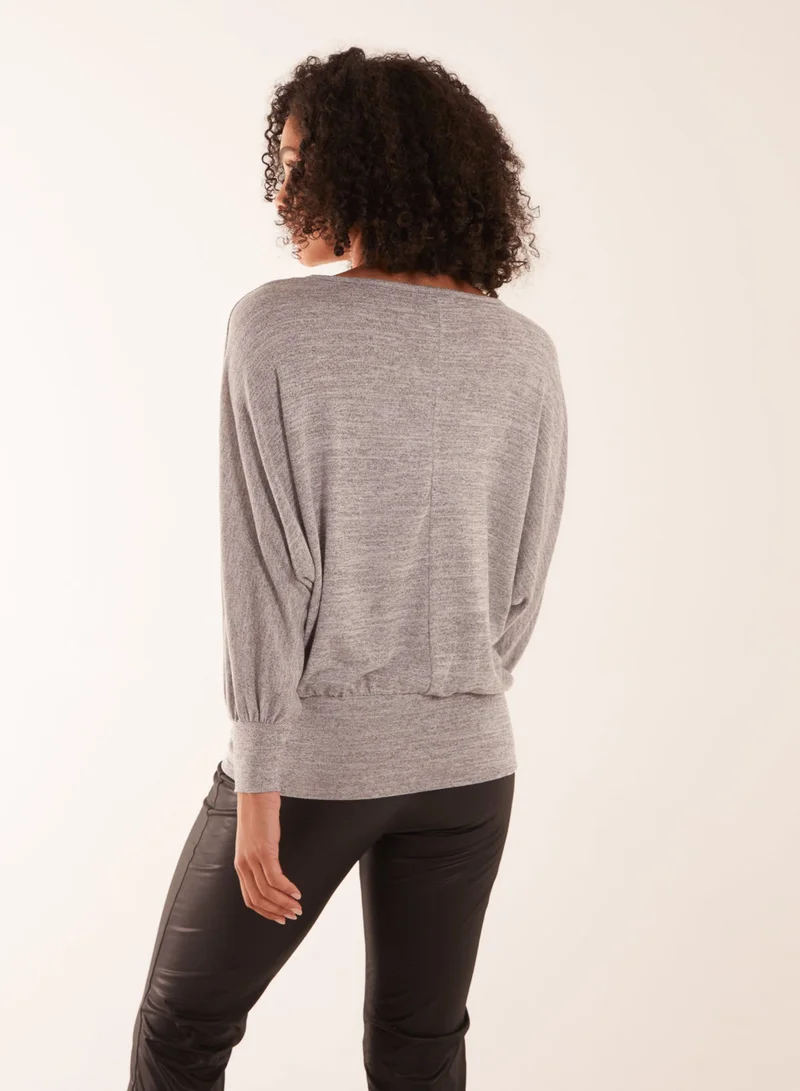 Blue Vanilla Cut And Sew Batwing Top