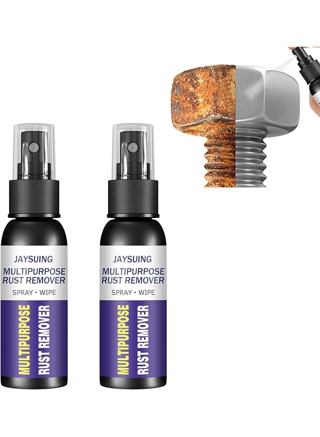 NALACAL Rust Remover Spray, Multi-Purpose Rust Remover Rust Inhibitor Derusting Spray, Rustout Instant Remover Spray, Anti Rust Inhibitor Derusting Spray, Car Maintenance Cleaning Rust Dissolver 50Ml -2Pcs - Image 1
