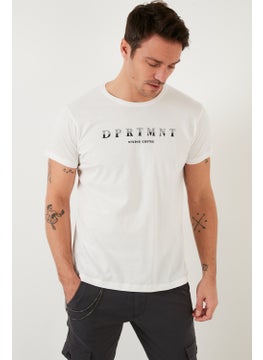 Buratti Printed Crew Neck Cotton Slim Fit T Shirt Men's T Shirt 541DPRTMNT24  - Image 4