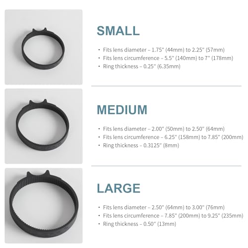 eTone Rubber Seamless Focus Ring Manual Lens Gadget Suitable for Lens Diameter 44mm to 57mm (Small) - Image 5