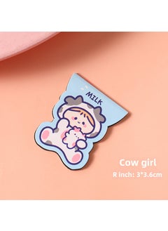 Cute Cartoon Magnetic Bookmarks for Students Cow Girl