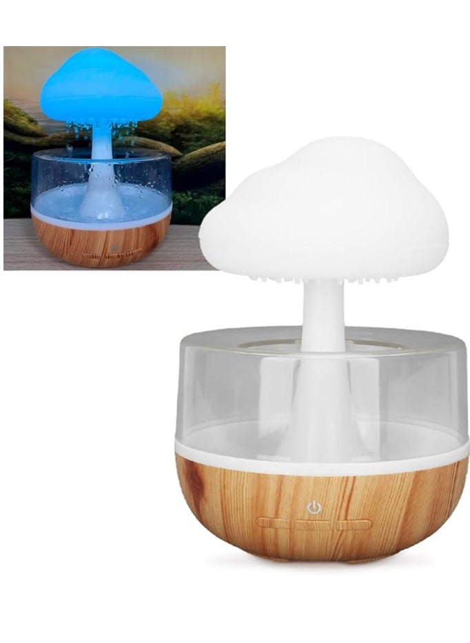 Spaceshoop Rain Cloud Humidifier Water Drip, Cute Raining Cloud Night Light with 7 LED Light, 2000mAh 500ml Raindrop Humidifier for Living Room, Bedroom, Office  - Image 1