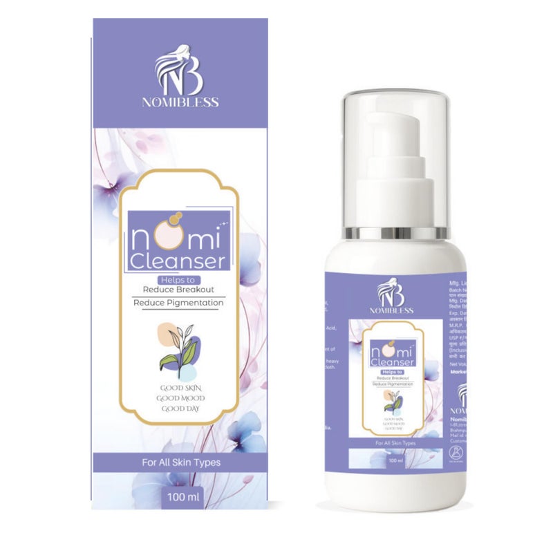 NOMIBLESS Face Cleanser with Aloe Vera, Rice Water & Moringa Extract | Brightening, Acne Control & Deep Cleansing Face Wash for All Skin Types-100ml - Image 1