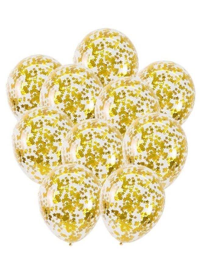NIBEMINENT 50-Piece Gold Star Confetti Party Balloons 12inch - Image 1