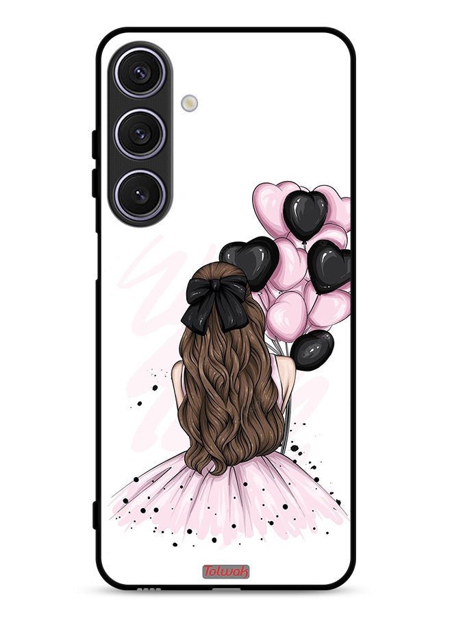 Tolwak Samsung Galaxy A26 Protective Case Cover Holding Balloons Girl Art - Image 1