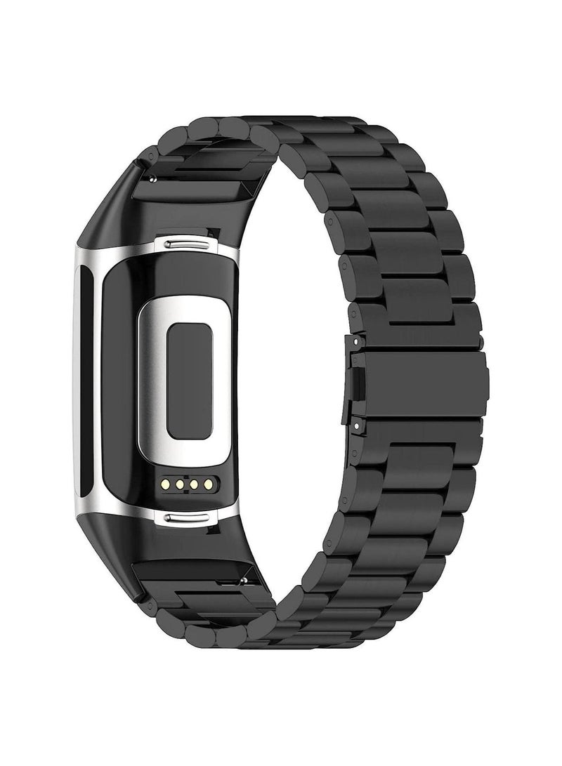 KASTWAVE Fitbit Charge 5 Bands, Magnetic Mesh Loop Bands and Metal Adjustable Stainless Steel Wristband Replacement, for Charge 5 Fitness Health Tracker, 2 Pcs - Image 5