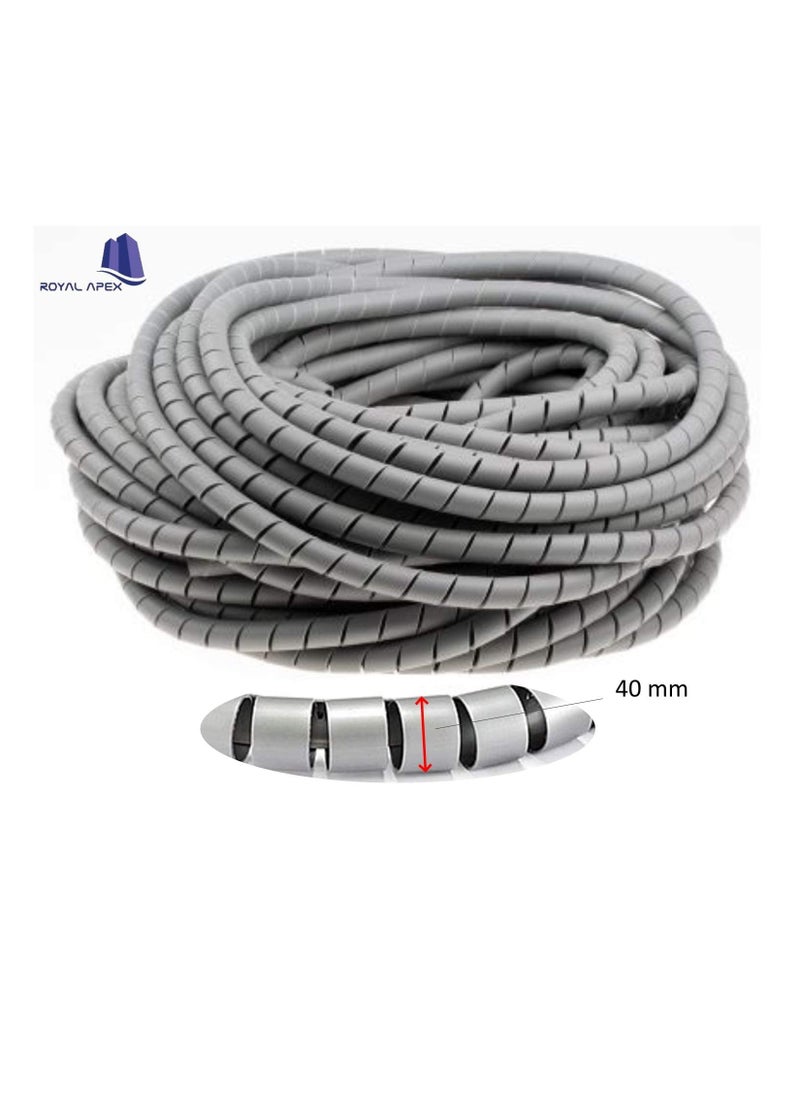 Generic High Quality HD Spiral Wire Wrap Tube PC Cable Management For Computer Car Wire Cover Sleeve (40 mm)  - Image 2