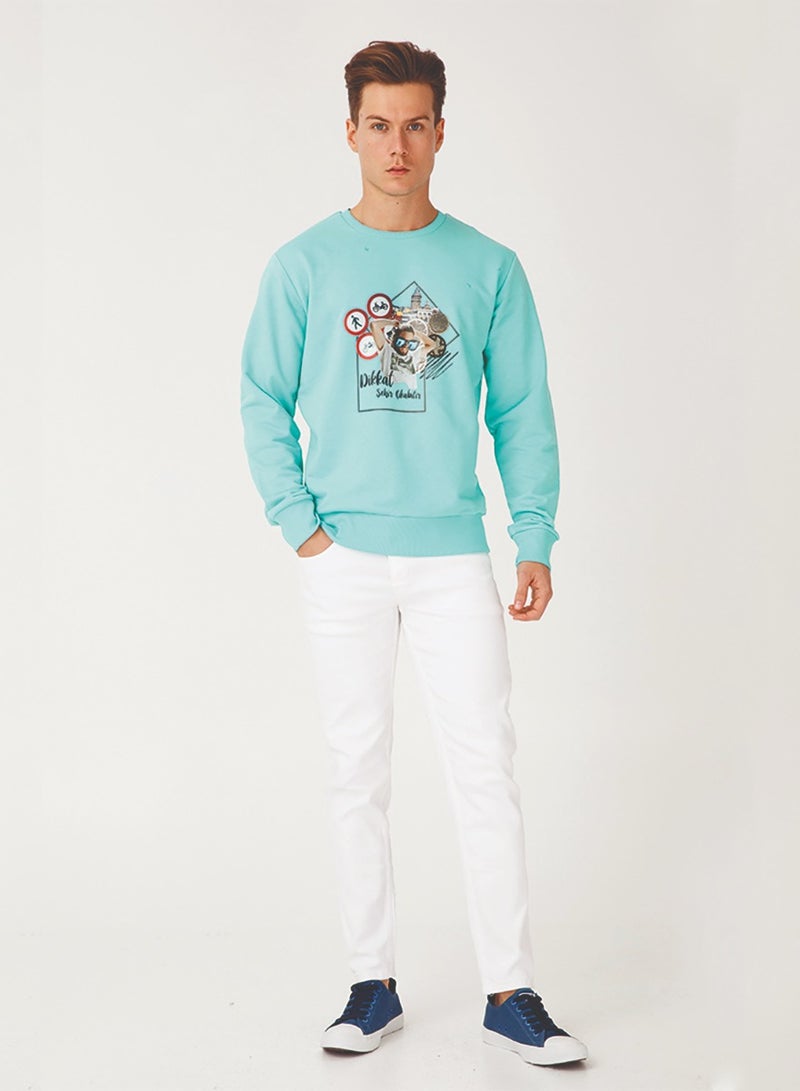 Biggdesign Men’s Sweatshirt, Nature Stop Print Sweatshirt for Men, Sweatshirt for Men, Long Sleeve, Soft & Thick Fabric - Image 3