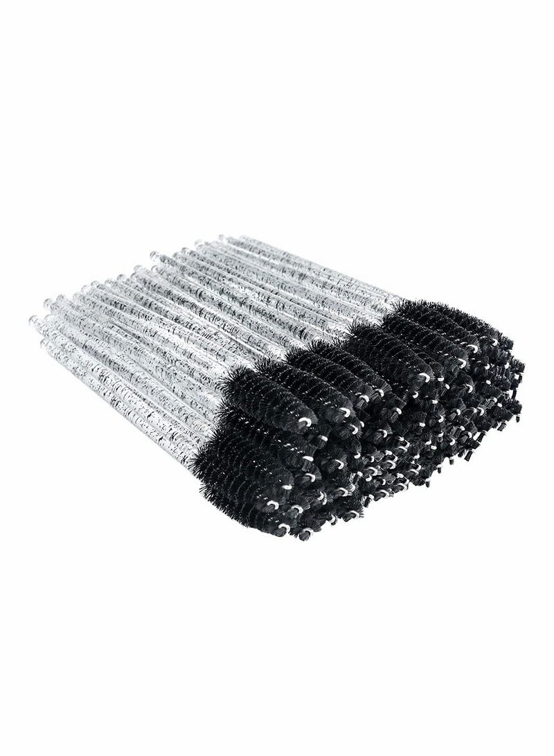 100PCS Crystal Eyelash Mascara Wands Applicator Makeup Brush Set for Stunning Lashes - Image 1