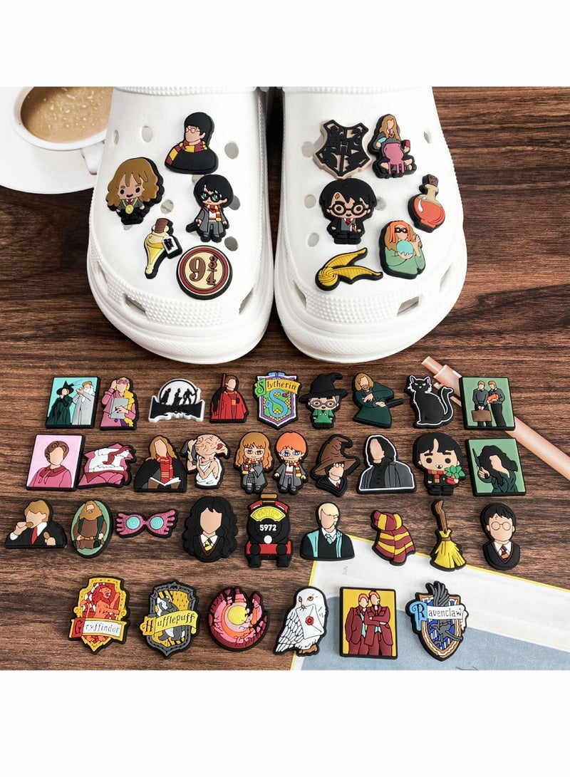 واي آند دي Croc Shoe Charms Jibbitz, 45 Pcs Cute Charms, Harry Accessories, Plastic Nurse Shoes Decorations for Adults Women Men Gifts Party Favor Birthday - Image 2