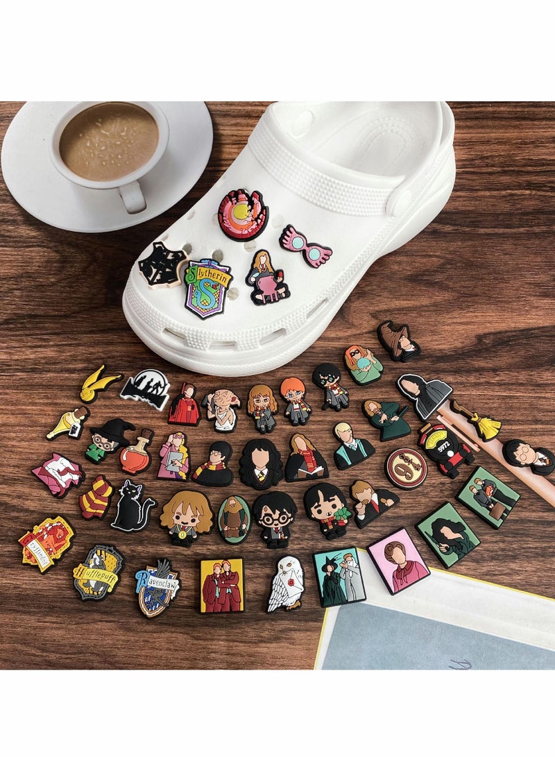 واي آند دي Croc Shoe Charms Jibbitz, 45 Pcs Cute Charms, Harry Accessories, Plastic Nurse Shoes Decorations for Adults Women Men Gifts Party Favor Birthday - Image 4