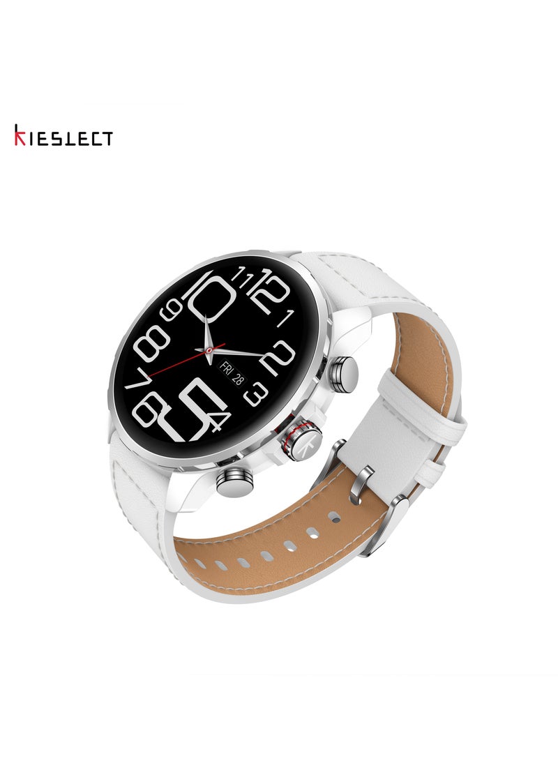 Kieslect KR Ultra 3 – Premium 1.5” AMOLED Smartwatch with Bluetooth Calling, Dual-Band GPS, 178+ Sports Modes & AI Custom Faces | 7-Day Battery & 5ATM Waterproof White - Image 2