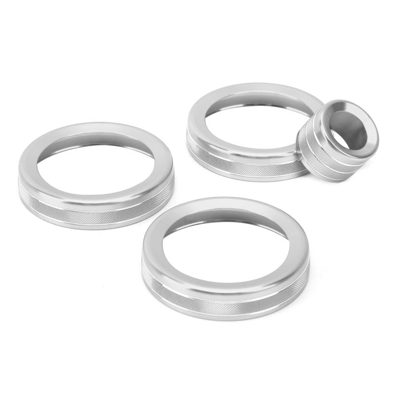 Air Conditioning Knob Trim 3 Pieces Silver - Non-Slip Aluminium Alloy Climate Control Knob Cover for Range Rover Evoque 2012-2018 - Image 3
