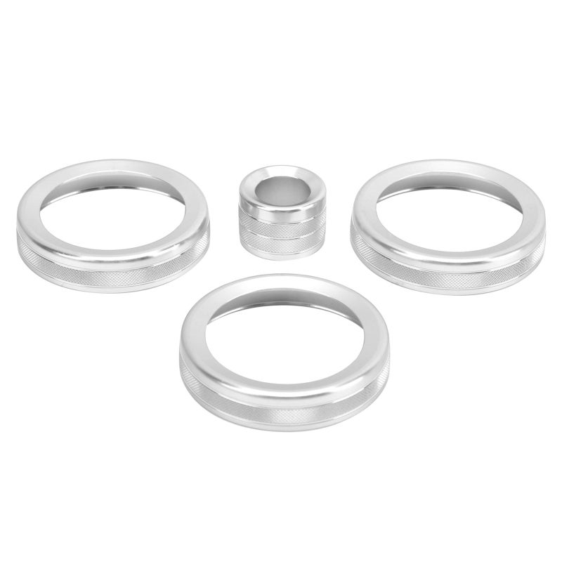 Air Conditioning Knob Trim 3 Pieces Silver - Non-Slip Aluminium Alloy Climate Control Knob Cover for Range Rover Evoque 2012-2018 - Image 1