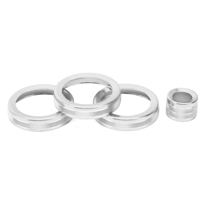 Air Conditioning Knob Trim 3 Pieces Silver - Non-Slip Aluminium Alloy Climate Control Knob Cover for Range Rover Evoque 2012-2018 - Image 4
